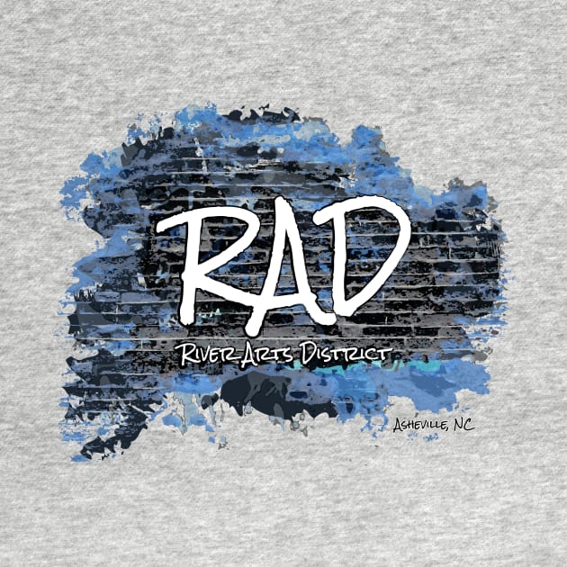 River Arts District - Asheville, NC - Grunge Blue GreyBG 21 by AVL Merch